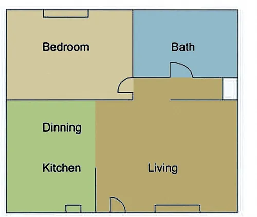 Floor plan 1 Bedroom 1 Bathroom