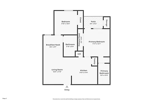 Floor plan 1 Bedroom, 1 Bathroom