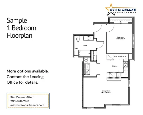 Floor plan One Bed