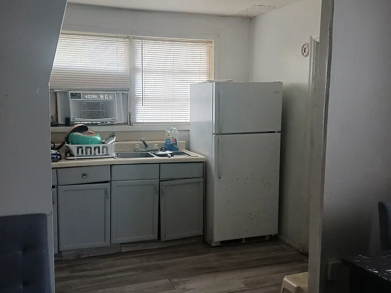 Refrigerator in kitchen