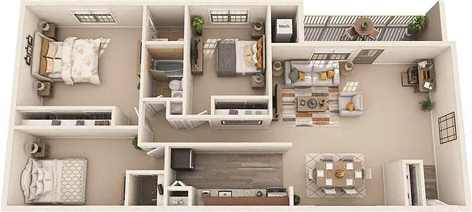 Floor plan 3Bed 1.5Bath