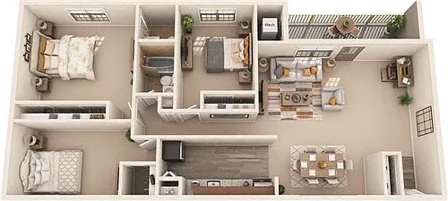 Floor plan 3Bed 1.5Bath