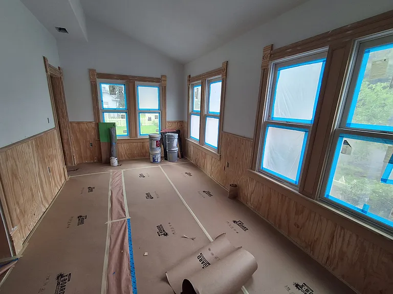 Dining room looking from office, south east view.
