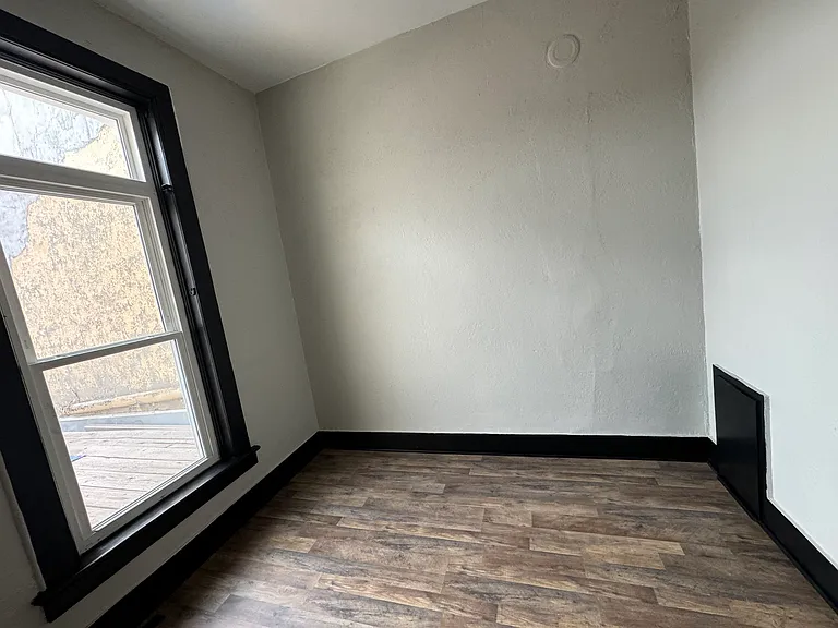 The bedroom also overlooks the beautiful huge deck out back.