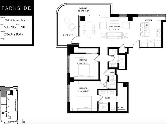 5th image of 35 E Hubbard Ave Suite 705