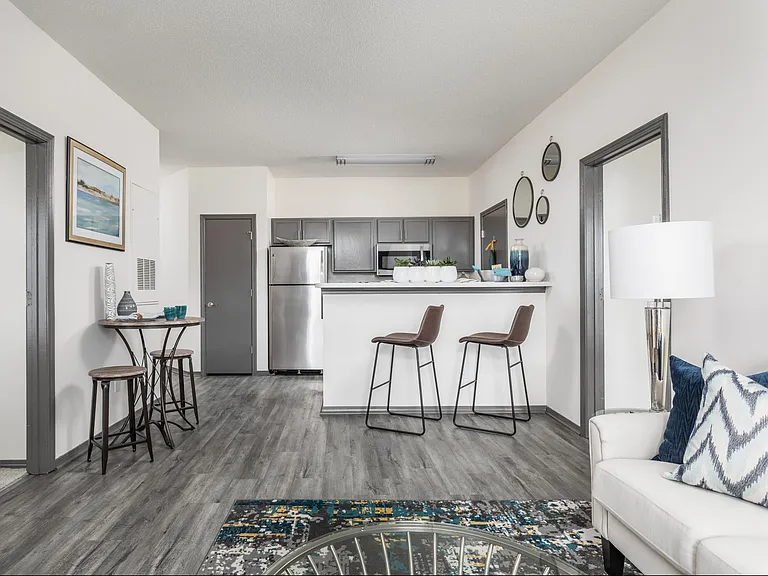 Open Living Room, Breakfast Bar and Kitchen