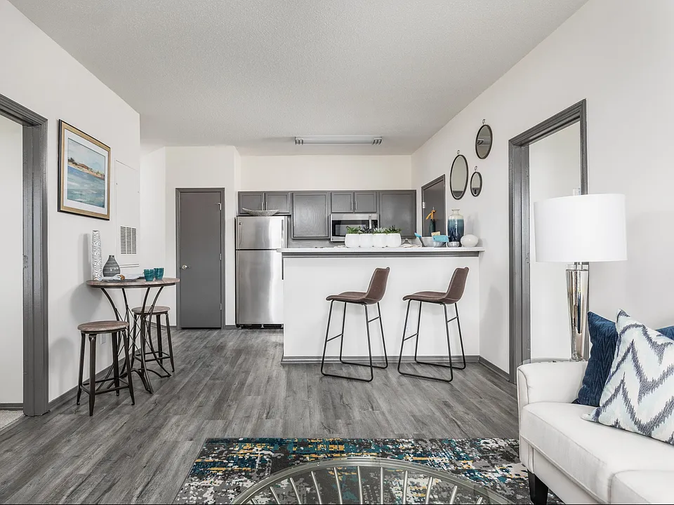 Open Living Room, Breakfast Bar and Kitchen