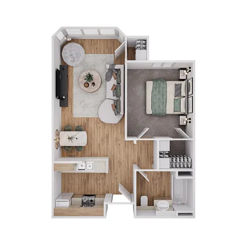 Floor plan One Bedroom
