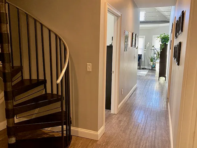 Stairway to the loft.