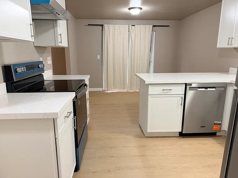 Kitchen to dining room - pantry closet is here