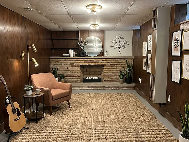 Basement. Image staged for design purposes.