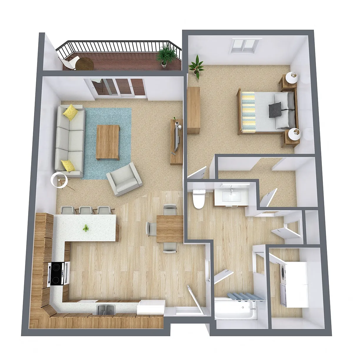 Floor plan One Bedroom 11A