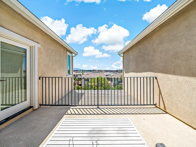 Private balcony accessible from master bedroom