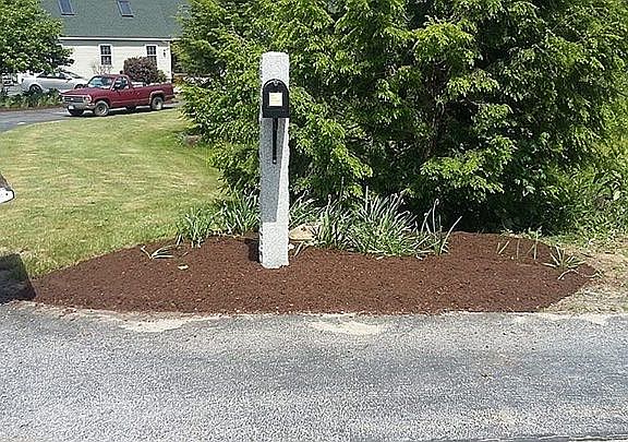 Granite Mailbox Post