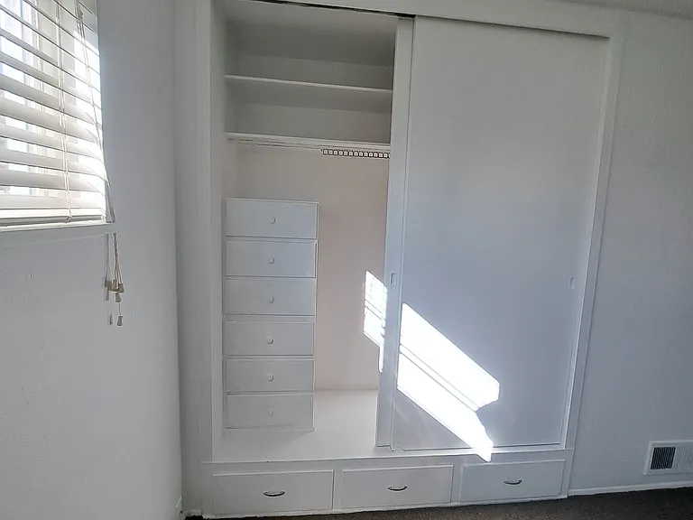 Bedroom #1 closet with build-ins
