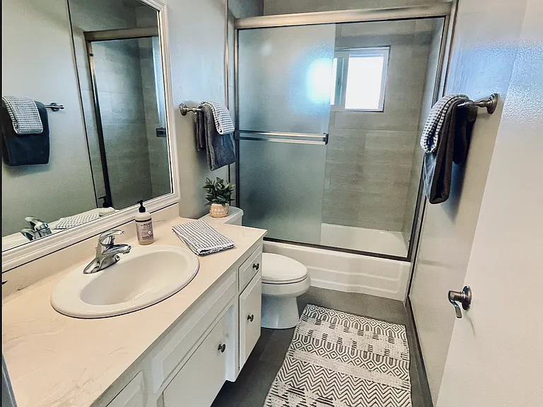 Upstairs remodeled bathroom