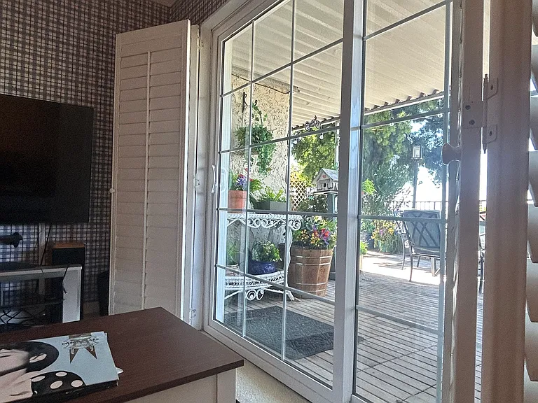 Patio view from entertainment room and/or office