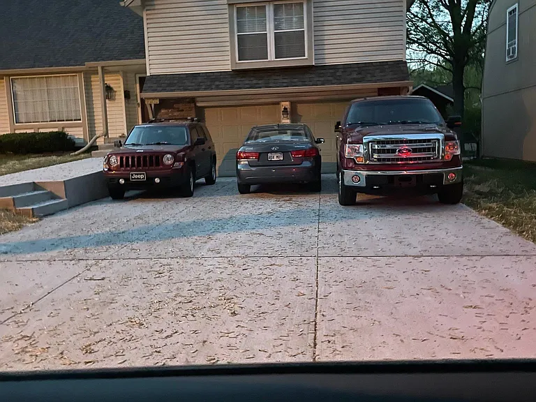 Large New Driveway and Front Steps