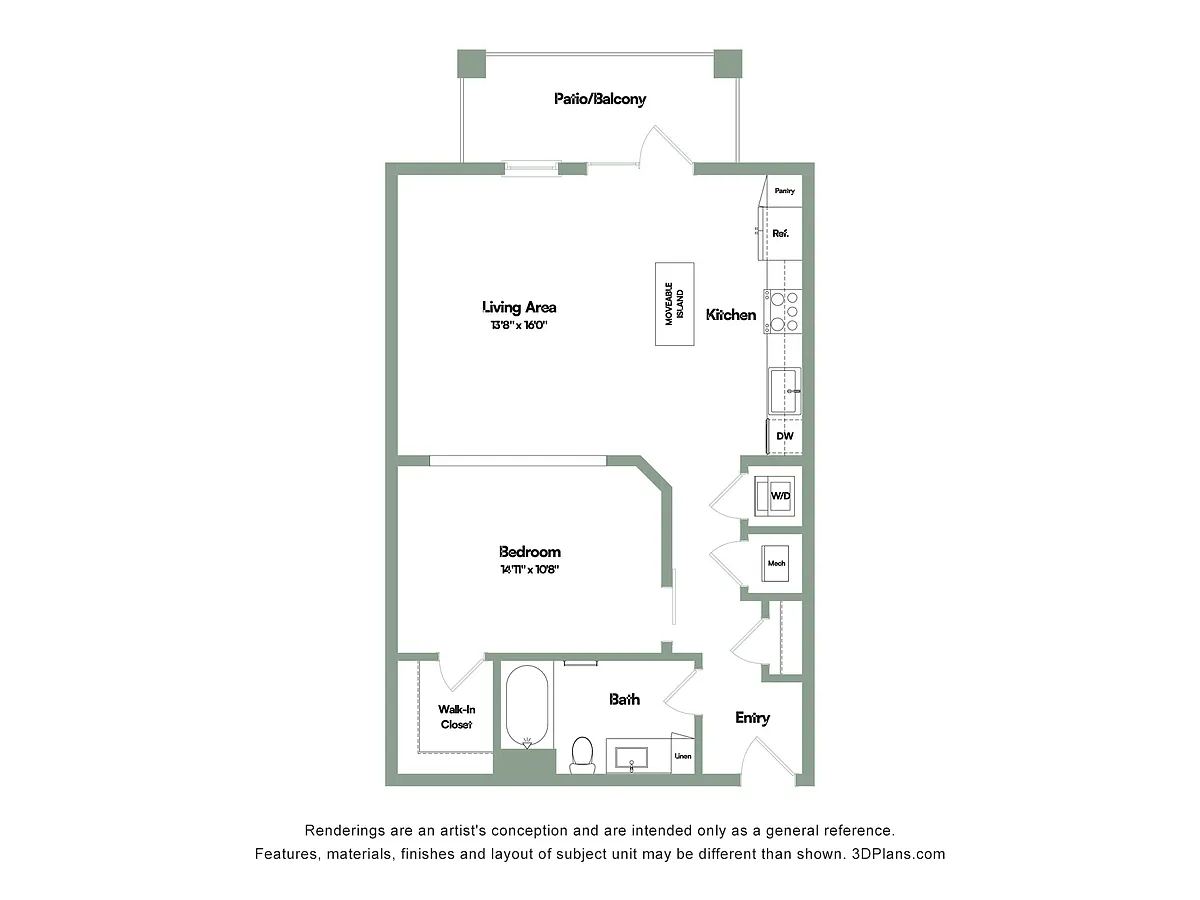 Floor plan The Milestone | Studio