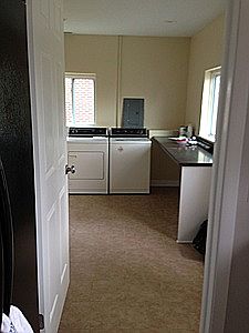 added laundry off kitchen