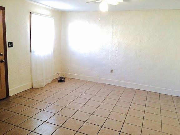 Living room space and front door