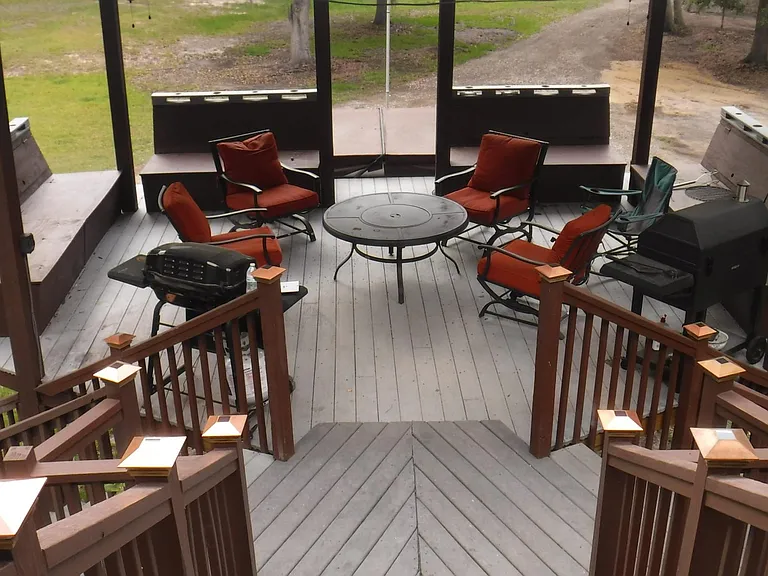 Shared raised Community Deck
Which has a grill provided for use