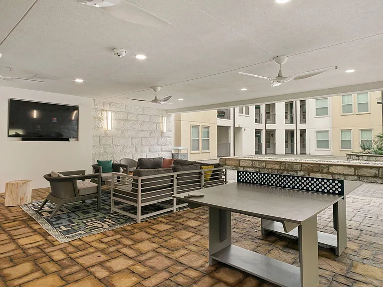 Serve up some funour patio's not just for lounging, it's game time too!