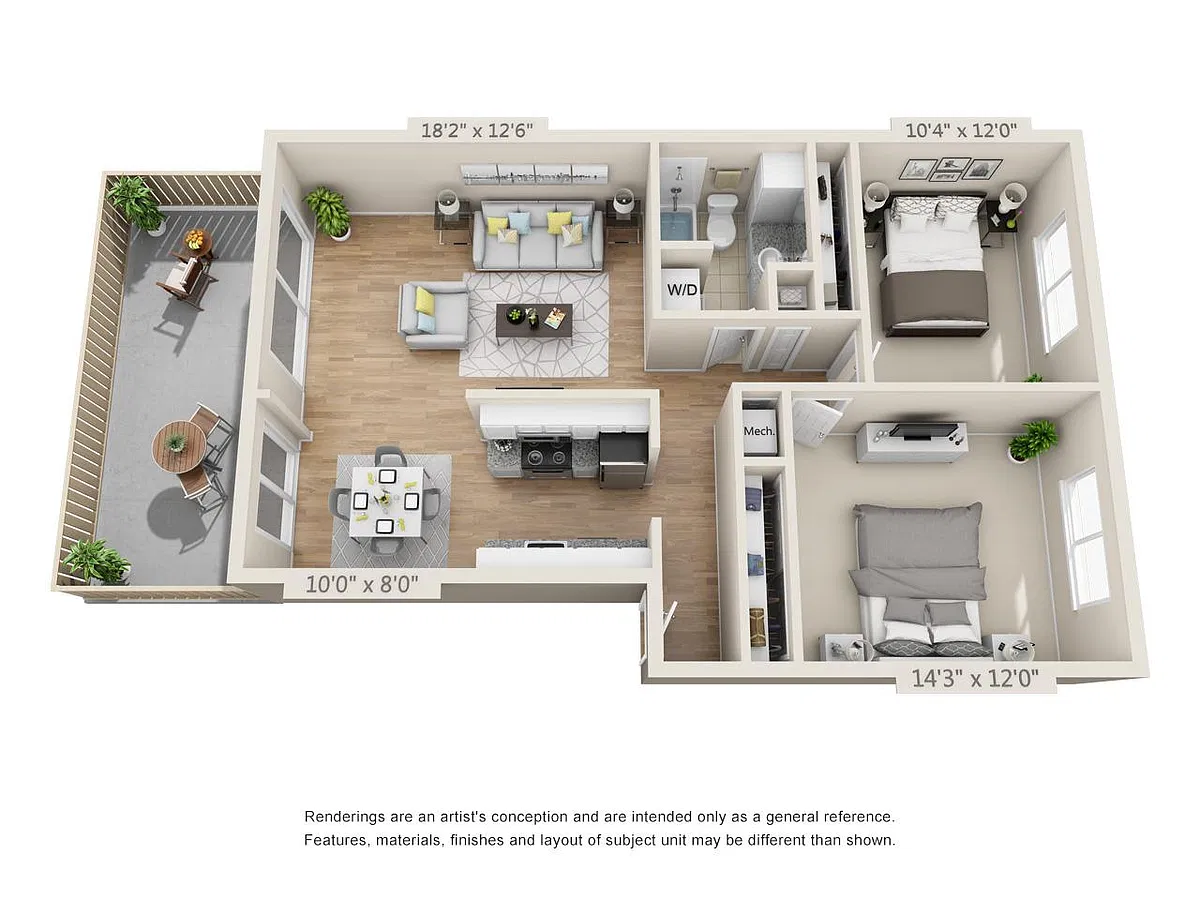 Floor plan 2X1 D