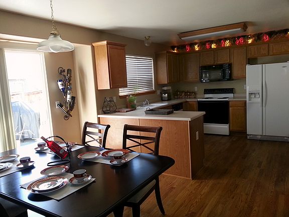 Dining room and kitchen