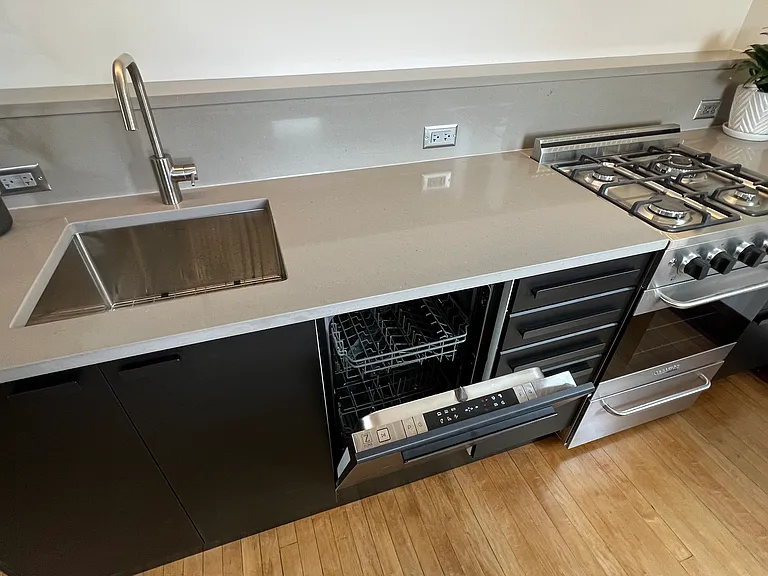European appliances - panel ready dishwasher, ample prep space and drawer storage