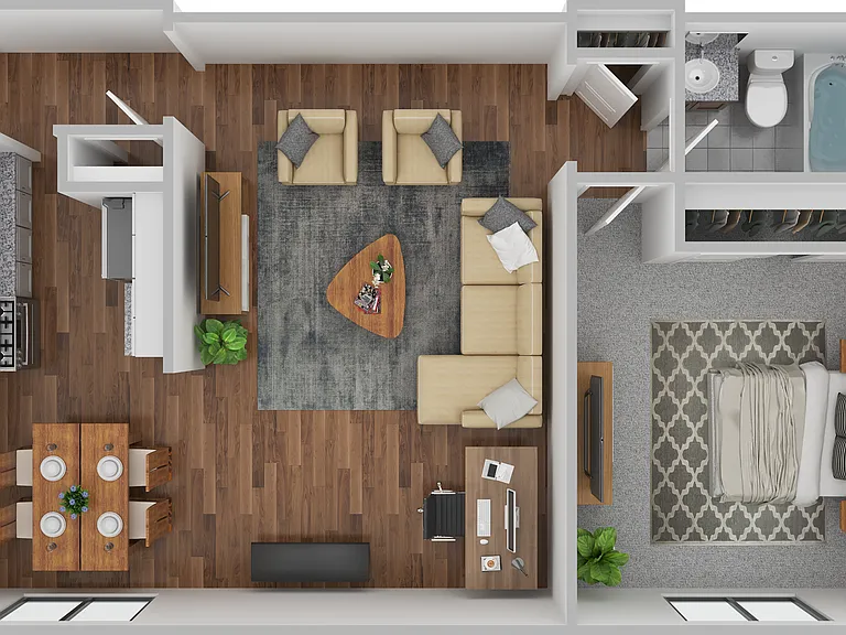 1 Bed Floorplan 1 Bed Floorplan