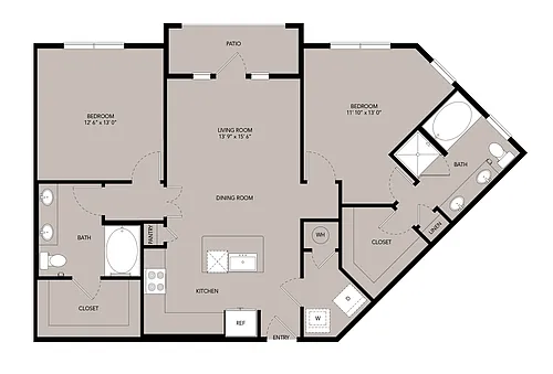 Floor plan B2-1166sf