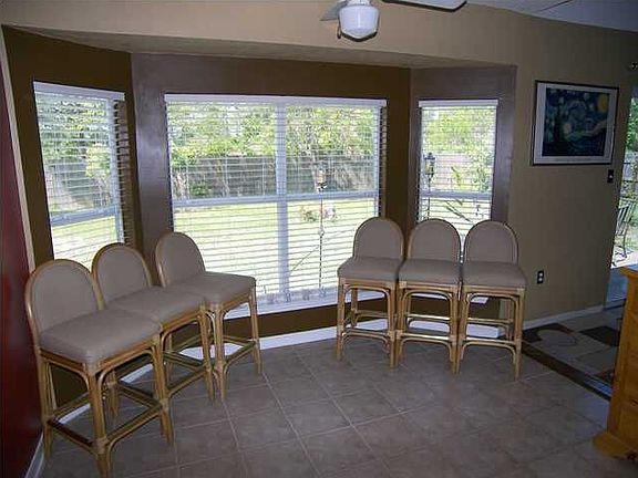 Breakfast room with nice view of back yard