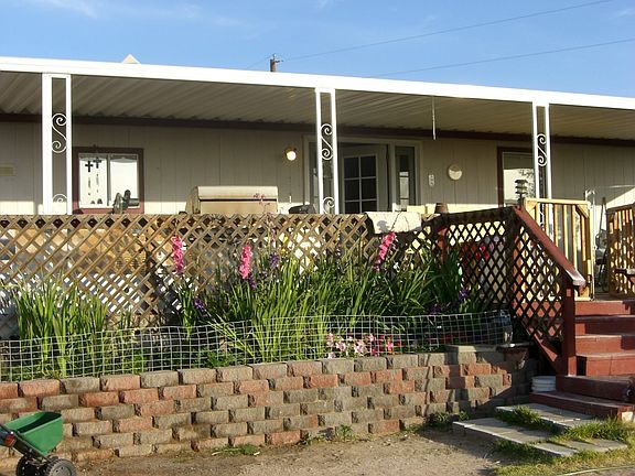 back deck and flower bed