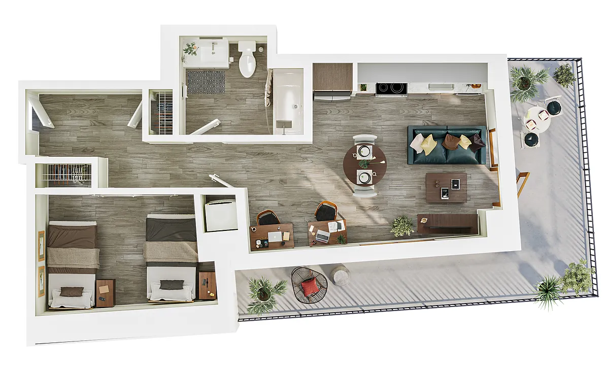 Floor plan 1 Bedroom A11