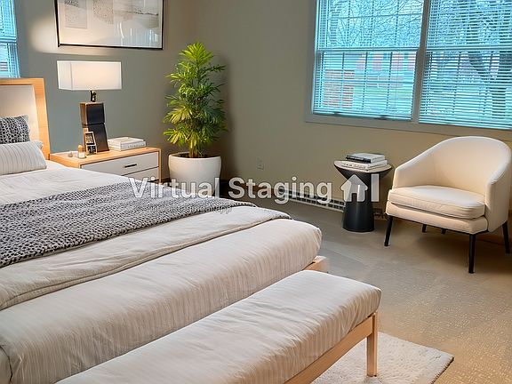 Main bedroom is on a corner, windows two directions.