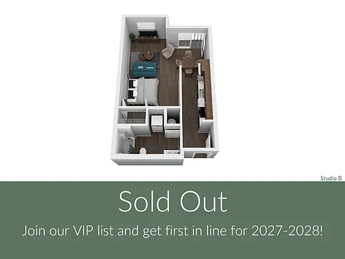 Floor plan Studio B