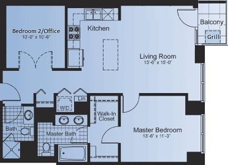 Great floor plan each bedroom with a bathroom. Overall great light (North facing), so the sun is NOT heating you up, interfering with the view or washing out the TV - just pleasant ambient light.