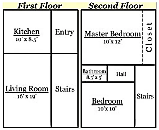 Floor plan 2 bedrooms
