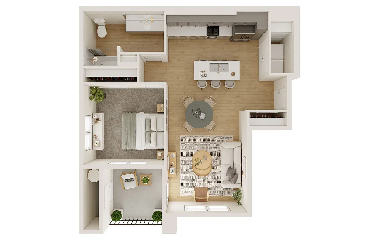 Floor plan A1 -1X1