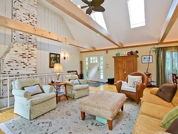 Living room has skylights