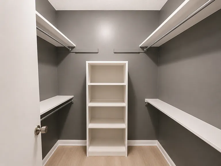 Guest bedroom walk-in closet