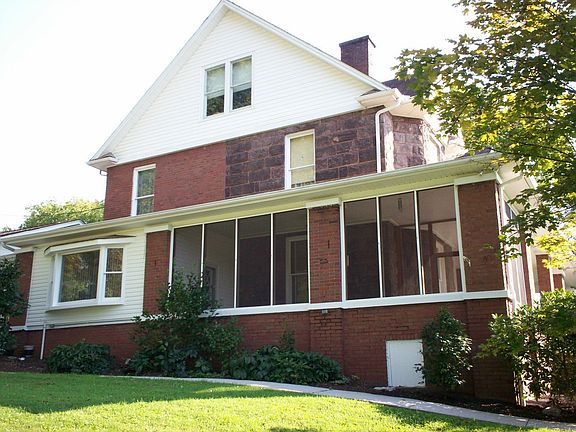 Side of Home, screened porch at left front of house