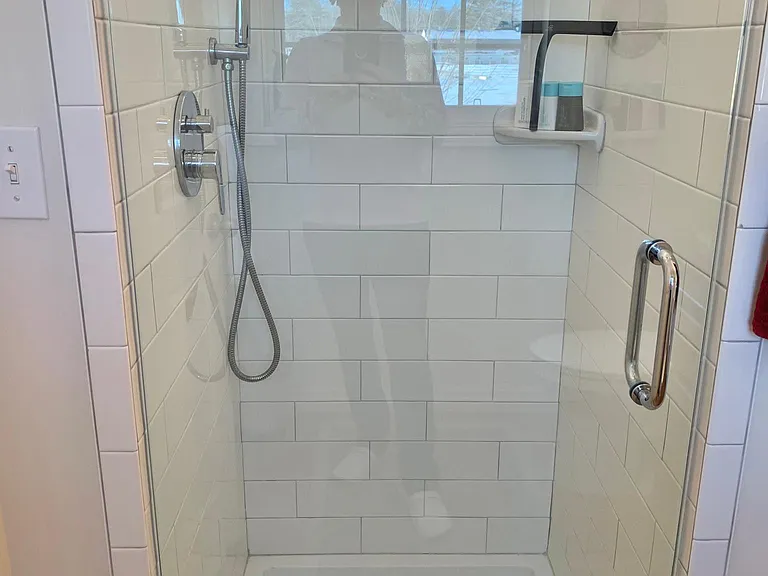 Guest bath # 2 with tile rain - head shower