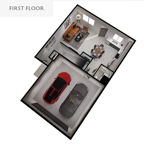 Floor plan Timberline 3-Bed w/Unfinished Basement