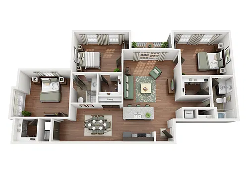 Floor plan 3 Bedroom