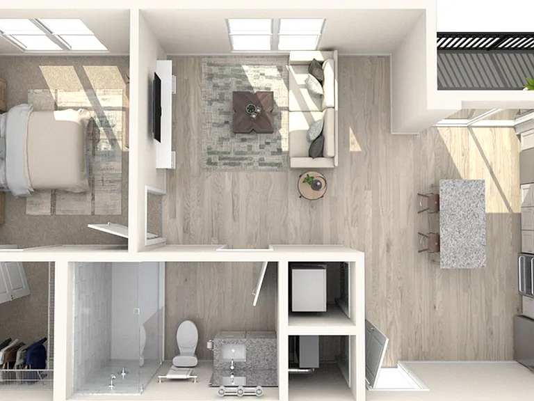 A2.1 | One Bedroom, One Bathroom A2.1 | One Bedroom, One Bathroom