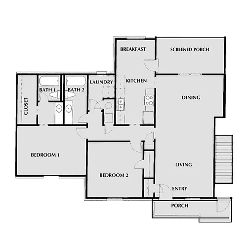 Floor plan Southern Pine - Renovated