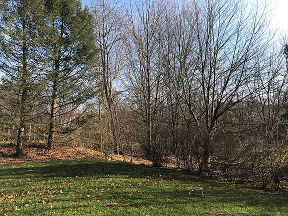 Backyard view from brick dec