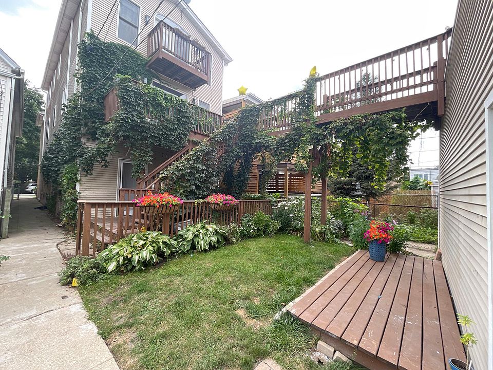 private backyard and deck